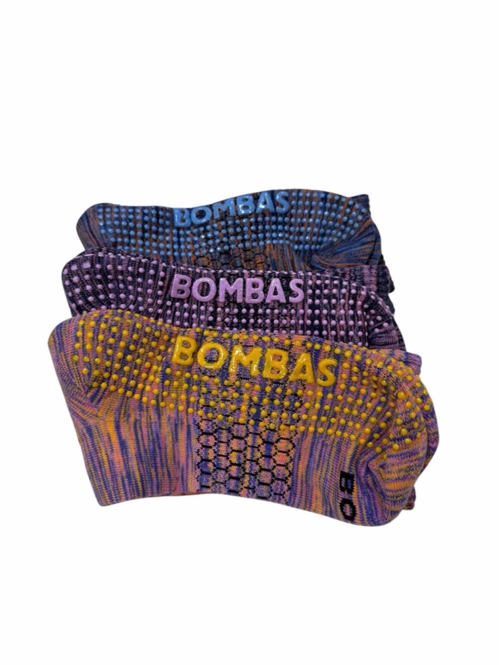 Bombas 3-Pack Non-Slip Crew Socks for Women